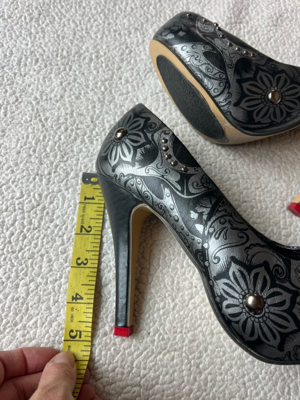 IRON FIST SWEET SKULL O MINE PLATFORM HEELS WOMENS 37 / 6 - Picture 4 of 7